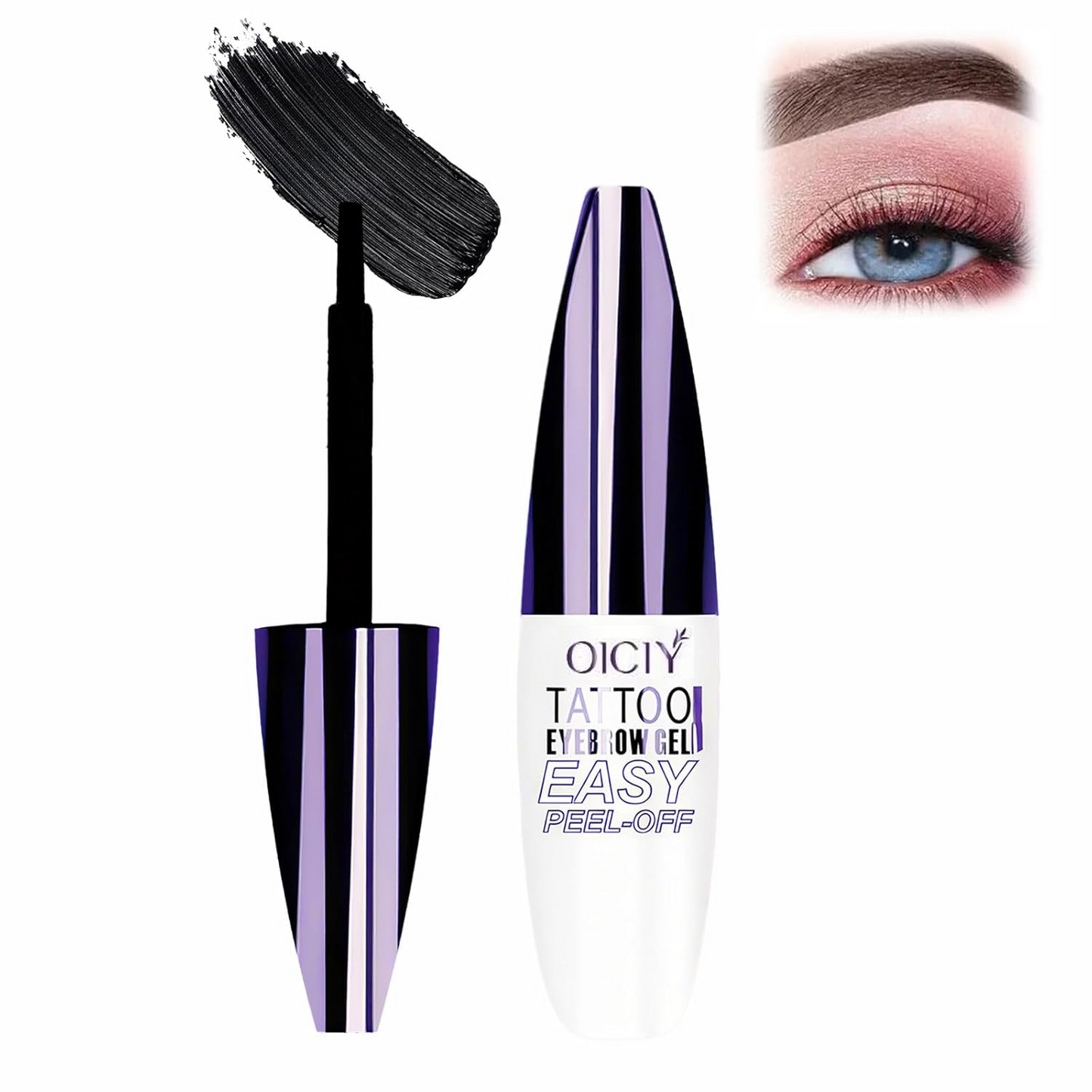 The last day: 72% OFF🧚Easy Peel-Off Eyebrow Gel-Waterproof &Sweatproof, Long-Lasting Black or Brown TattooTint, Film Forming, Medium Coverage for All SkinTypes