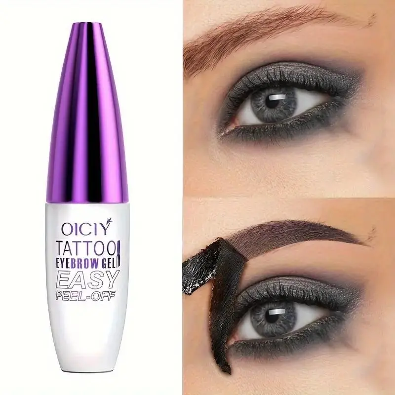 The last day: 72% OFF🧚Easy Peel-Off Eyebrow Gel-Waterproof &Sweatproof, Long-Lasting Black or Brown TattooTint, Film Forming, Medium Coverage for All SkinTypes