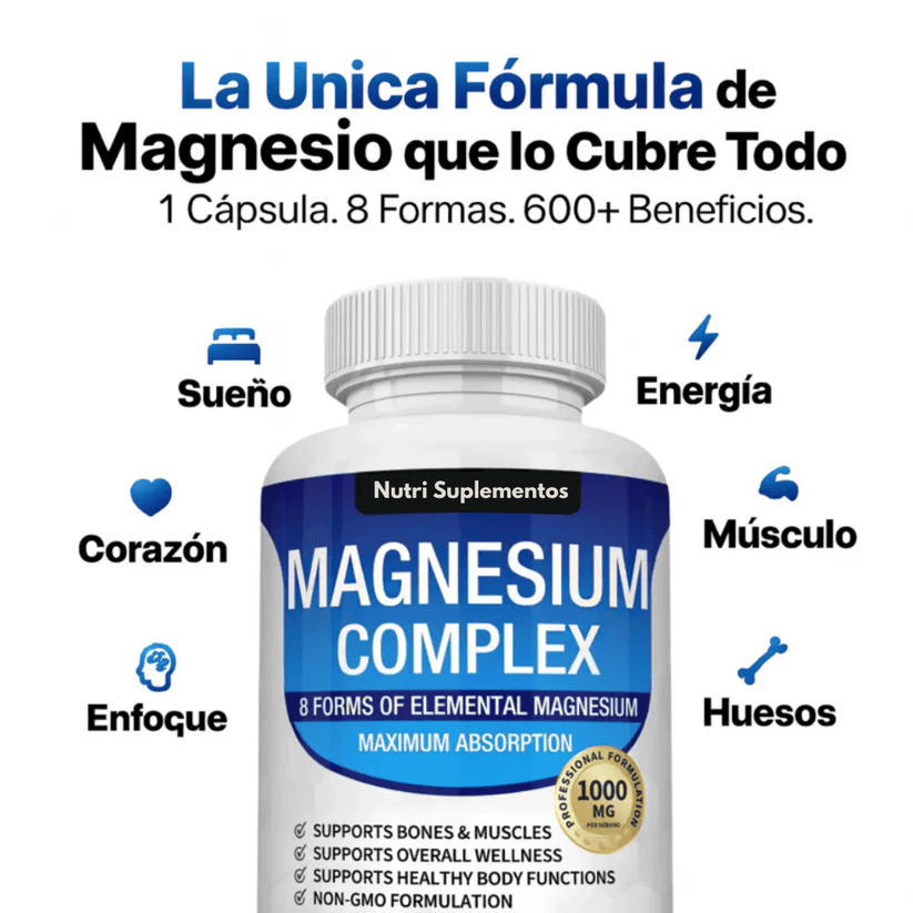 ÚLTIMO DÍA: 40 % DE DESCUENTO—Complejo de magnesio 8 en 1