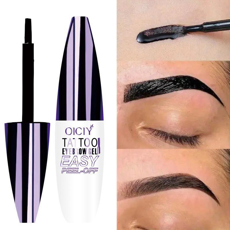 The last day: 72% OFF🧚Easy Peel-Off Eyebrow Gel-Waterproof &Sweatproof, Long-Lasting Black or Brown TattooTint, Film Forming, Medium Coverage for All SkinTypes
