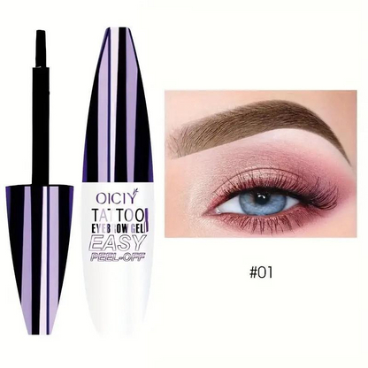The last day: 72% OFF🧚Easy Peel-Off Eyebrow Gel-Waterproof &Sweatproof, Long-Lasting Black or Brown TattooTint, Film Forming, Medium Coverage for All SkinTypes