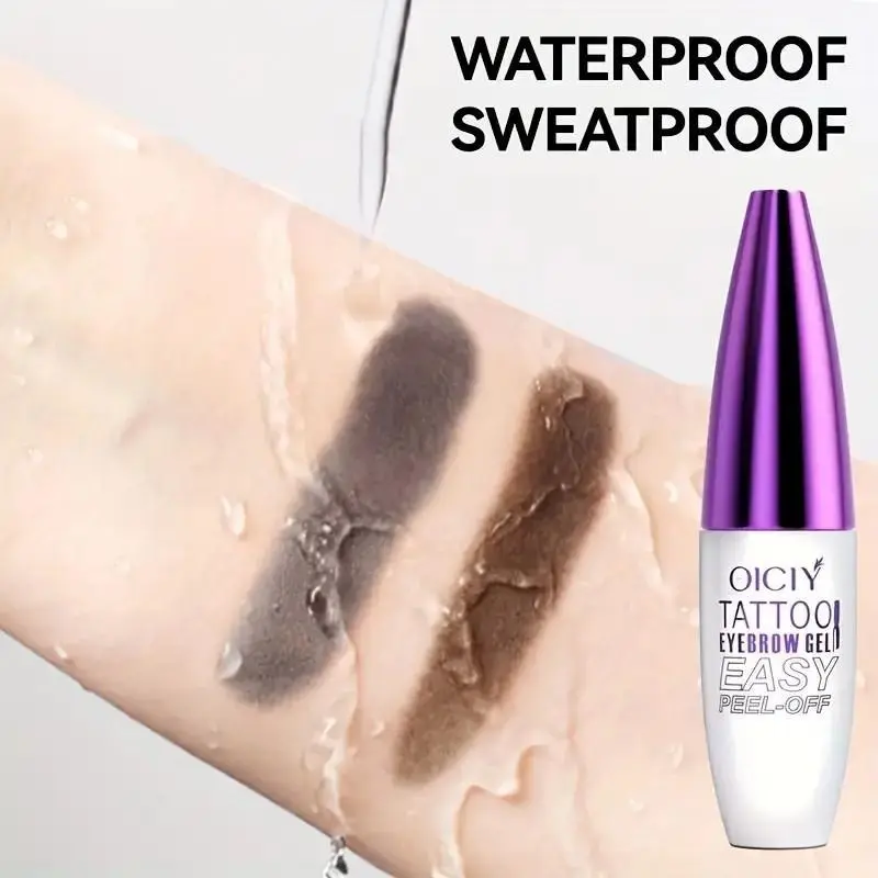 The last day: 72% OFF🧚Easy Peel-Off Eyebrow Gel-Waterproof &Sweatproof, Long-Lasting Black or Brown TattooTint, Film Forming, Medium Coverage for All SkinTypes