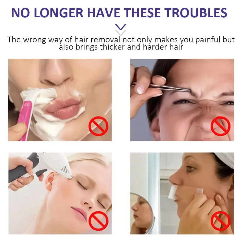 The Last Day: 60%OFF🪶Coconut Oil Facial Hair Removal Cream - Gentle Lip Hair Removal