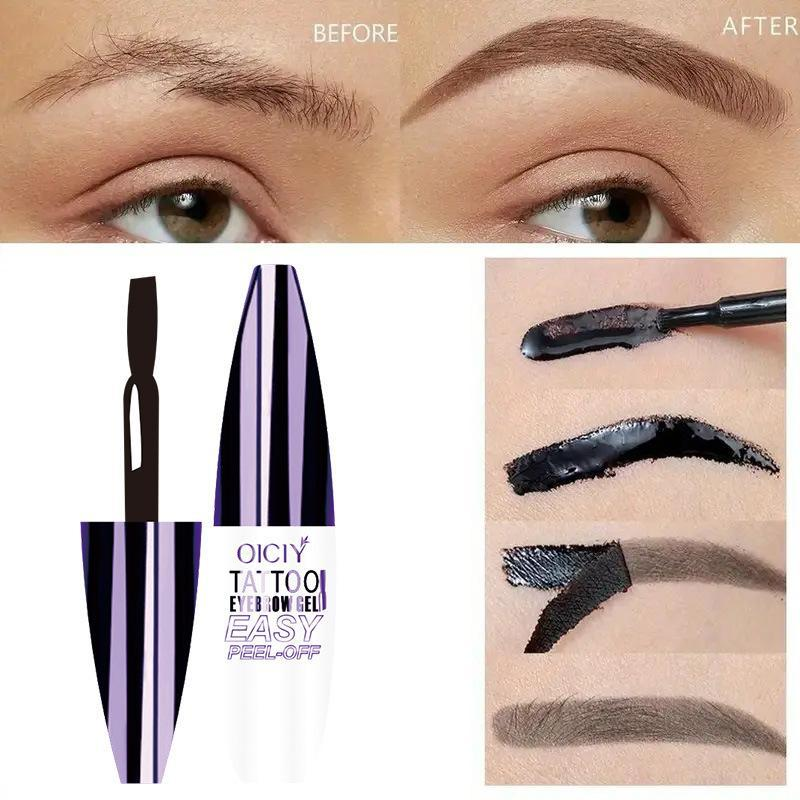 The last day: 72% OFF🧚Easy Peel-Off Eyebrow Gel-Waterproof &Sweatproof, Long-Lasting Black or Brown TattooTint, Film Forming, Medium Coverage for All SkinTypes