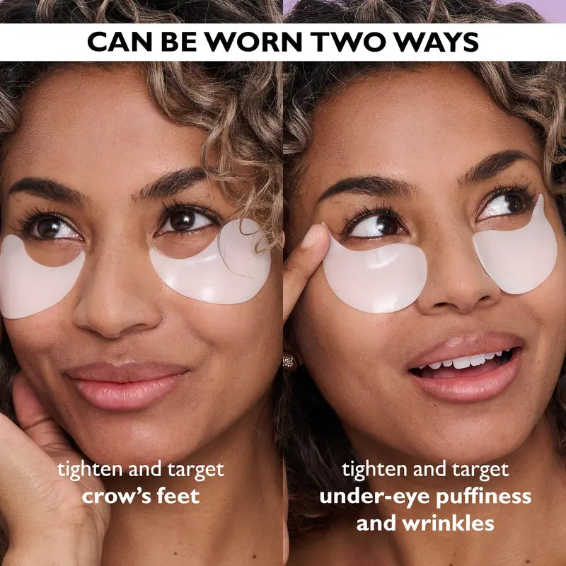 Instant FORM Collagen Infusion Tightening Eye Patches (8 Pairs), Color Changing Collagen Mask, Hydrating Gel Patches with Niacinamide & Hyaluronic Acid, Brightening, Serum