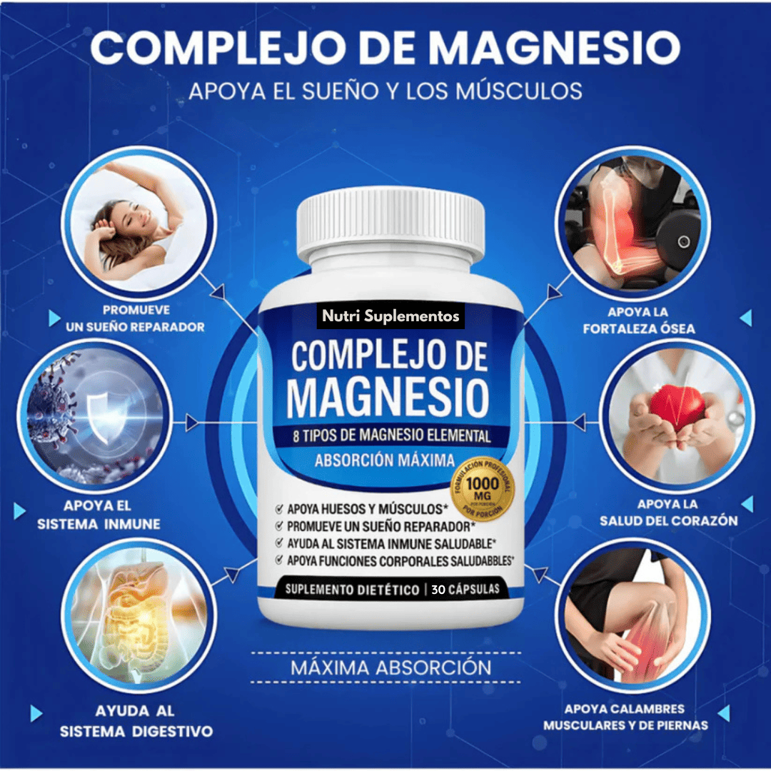 ÚLTIMO DÍA: 40 % DE DESCUENTO—Complejo de magnesio 8 en 1