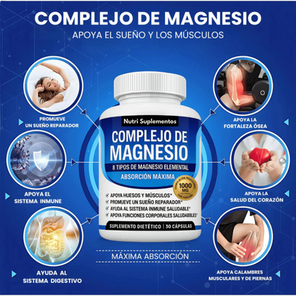 ÚLTIMO DÍA: 40 % DE DESCUENTO—Complejo de magnesio 8 en 1