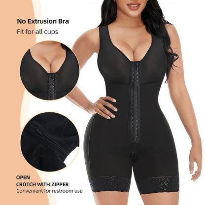 The Last Day: 55%OFF☀️Fajas Colombianas Shapewear for Women Tummy Control Full Body Shaper Butt Lifter with Zipper Crotch