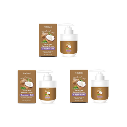 The Last Day: 60%OFF🪶Coconut Oil Facial Hair Removal Cream - Gentle Lip Hair Removal